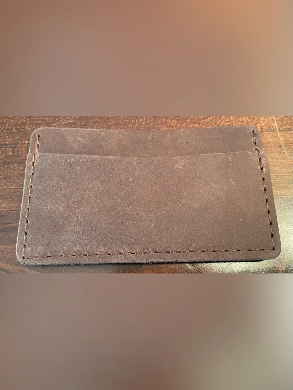 Brown Leather Bifold Single Track Wallet / Card Holder by Rustico (NEW)